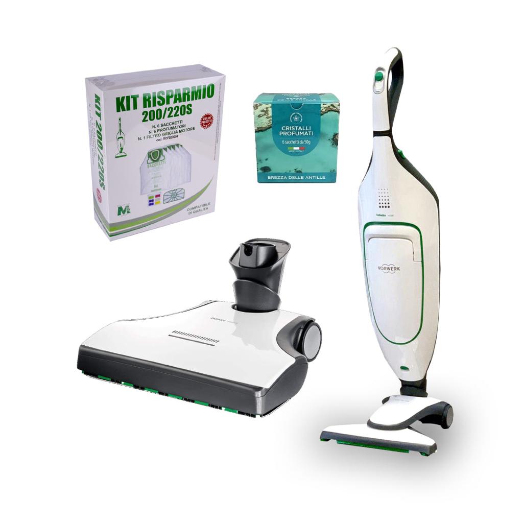 COMBO Folletto VK220s Assemblato nuovo + battitappeto EB400