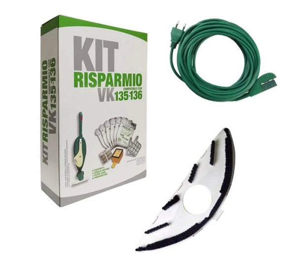 Kit Risparmio + Sottospazzola + filo di alimentazione vk135/vk136