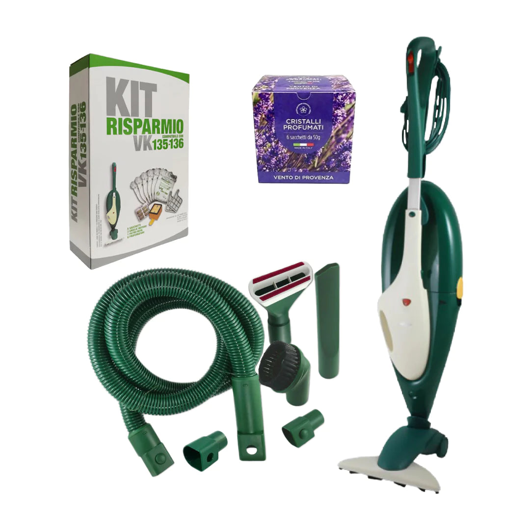 COMBO Folletto VK135 Rigenerato + Tubo flex e accessori