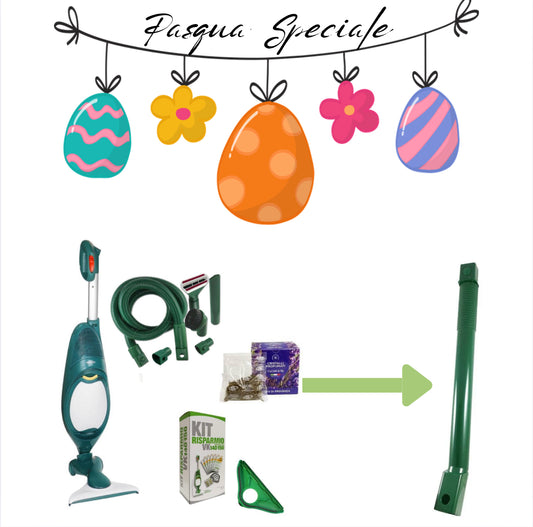 COMBO Folletto VK140 assemblato nuovo+ Tubo flex e accessori + granuli profumati