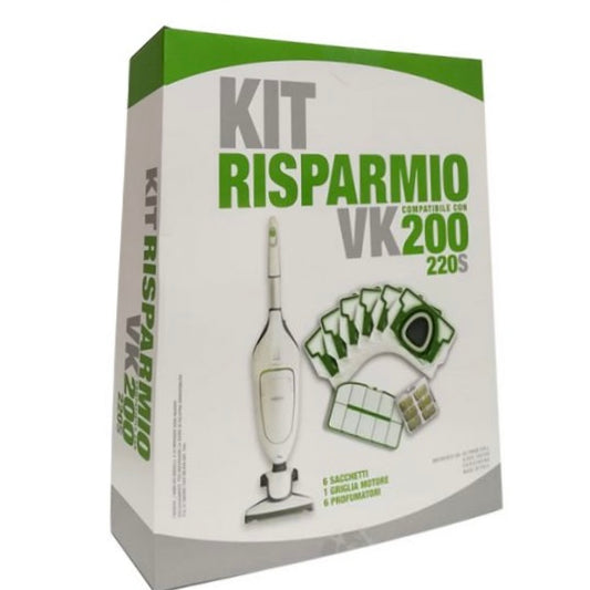 Kit risparmio sacchetti per Folletto VK135 VK136 + ACCESSORI